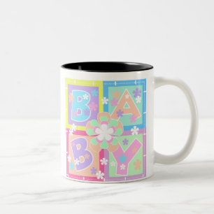 Pastel Blokken Baby Tweekleurige Koffiemok