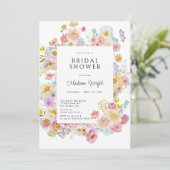 Pastel Bloom Bloemen Vrijgezellenfeest Kaart (Staand voorkant)