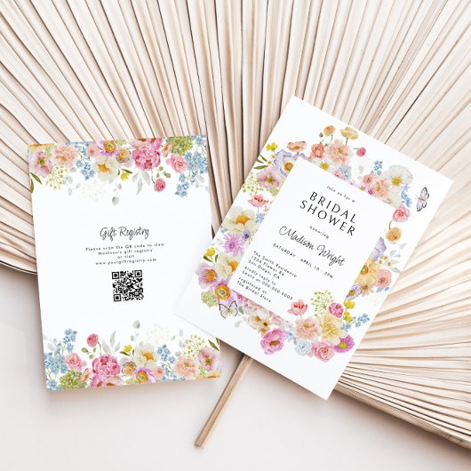 Pastel Bloom Bloemen Vrijgezellenfeest Kaart