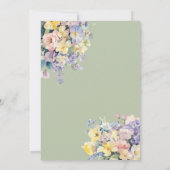 Pastel Bloom BRIDE BOUQUET VRIJGEZELLENFEEST Kaart (Achterkant)