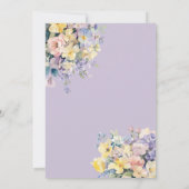 Pastel Bloom BRIDE BOUQUET VRIJGEZELLENFEEST Kaart (Achterkant)