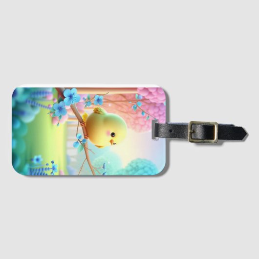 “Pastel Bloom – Elegante Ontwerp voor Telefoonhoes Bagagelabel (Voorkant (horizontaal))
