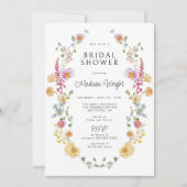 Pastel Bloom Floral Wreath Vrijgezellenfeest Kaart (Voorkant)