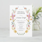 Pastel Bloom Floral Wreath Vrijgezellenfeest Kaart (Staand voorkant)