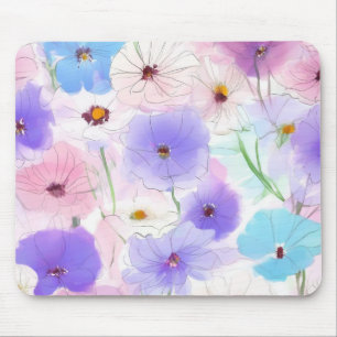 Pastel Bloom Flow Bloem Muismat