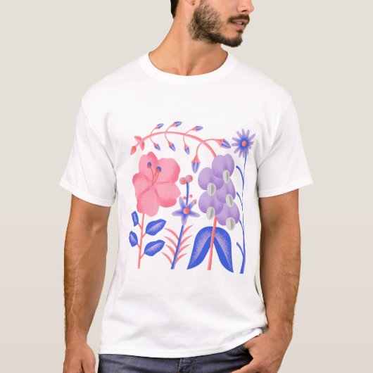 "Pastel Bloom Garden" T-shirt (Voorkant)