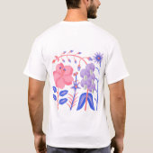 "Pastel Bloom Garden" T-shirt (Achterkant)