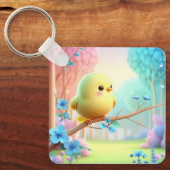 Pastel Bloom Keychain — Floral Charm for Bags & Ke (Voorkant)