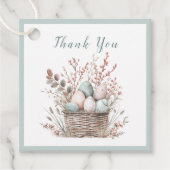 Pastel Bloom Paasmand Brunch Bedankjes Labels (Voorkant)