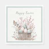 Pastel Bloom Paasmand Brunch Servet (Voorkant)