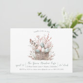 Pastel Bloom Pasen Mandje Brunch Kaart (Staand voorkant)