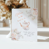 Pastel Blooms Bruids Tea Party Advies Reclamebord Met Voetstuk