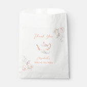 Pastel Blooms Bruids Tea Party Bedankzakje (Voorkant)