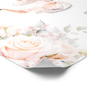 Pastel Blooms Bruids Tea Party Mimosa Bar Poster (Hoek)