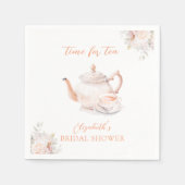 Pastel Blooms Bruids Thee Party Servet (Voorkant)