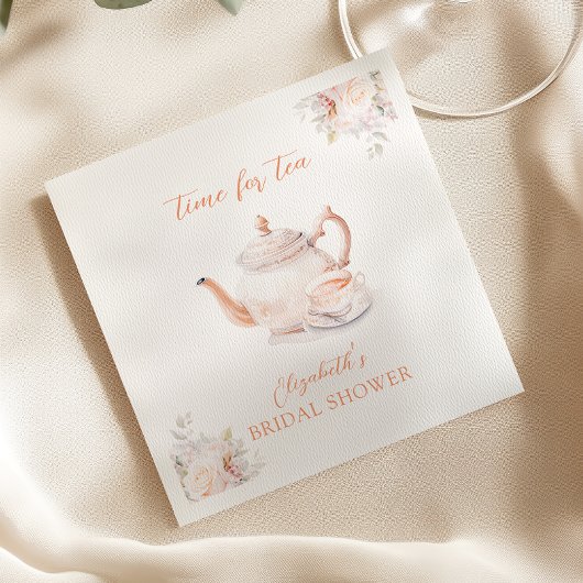 Pastel Blooms Bruids Thee Party Servet