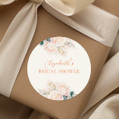 Pastel Blooms Bruiloftsfeest Ronde Sticker