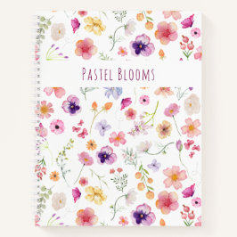 Pastel Blooms Journal-Waterverf Spring Wildflower Notitieboek