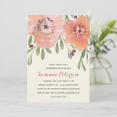 Pastel Blooms | Pensioenpartij voor Waterverf-Flor Kaart (Staand voorkant)