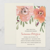 Pastel Blooms | Pensioenpartij voor Waterverf-Flor Kaart (Voorkant / Achterkant)