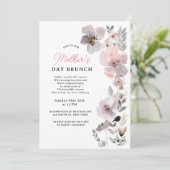 Pastel Blooms Waterverf Botanische Moederdag Kaart (Staand voorkant)