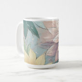 Pastel Blossom Burst: Bloemen explosie patroon Koffiemok (Voorkant links)