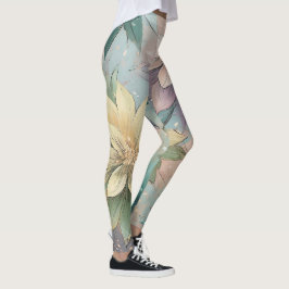 Pastel Blossom Burst: Bloemen explosie patroon Leggings
