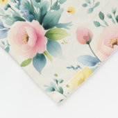 pastel blossom field fleece deken (Hoek)