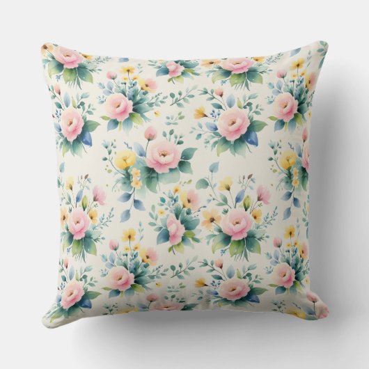 pastel blossom field kussen (Achterkant)