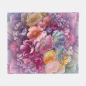 Pastel Blossom Harmony Bloemen Elegantie Fleece Deken (Voorkant (Horizontaal))