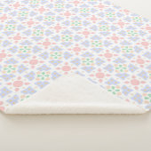 Pastel Blossom Mosaic Blanket Sherpa Deken (3/4)