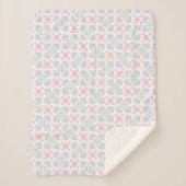 Pastel Blossom Mosaic Blanket Sherpa Deken (Voorkant)