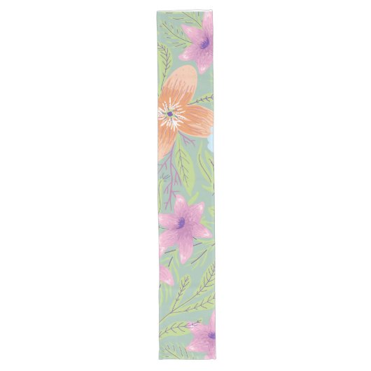 Pastel Blossom Table Runner Lange Tafelloper (Voorkant)