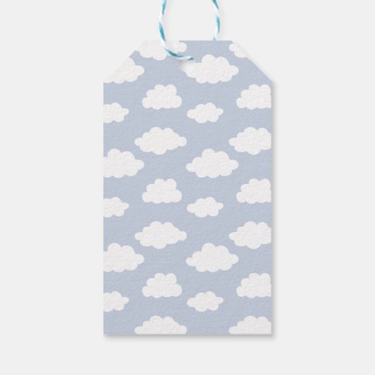 Pastel Blue 1st Trip rondom de Sun Gift-Labels Cadeaulabel (Achterkant)