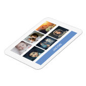 Pastel Blue aangepaste foto - gepersonaliseerd Magneet (Linkerzijde)