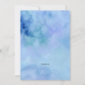 Pastel Blue Abstract-religieuze uitnodiging (Achterkant)