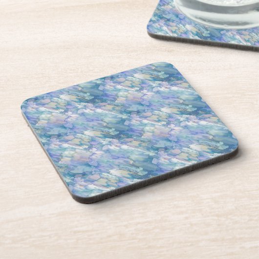 Pastel Blue Abstraction Bier Onderzetter (Linkerzijde)