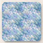 Pastel Blue Abstraction Bier Onderzetter (Voorkant)