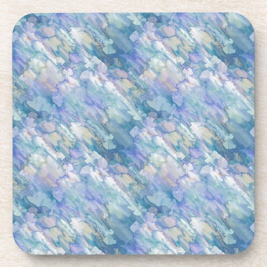 Pastel Blue Abstraction Bier Onderzetter (Voorkant)