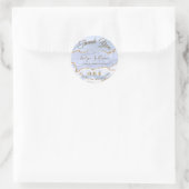 Pastel Blue Agaat Dank u Ronde Sticker (Tas)