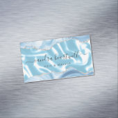 Pastel Blue Agaat Gold Glitter Luxe Magnetisch Visitekaartje (Voorbeeld)