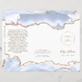 pastel blue agate brochure (Voorkant / Achterkant)
