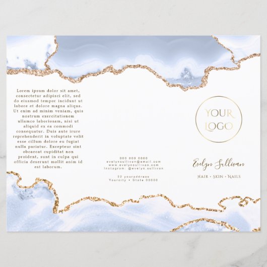 pastel blue agate brochure (Voorkant)