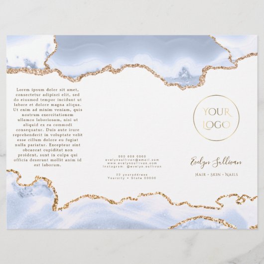 pastel blue agate brochure (Voorkant)