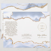 pastel blue agate brochure (Voorkant / Achterkant)