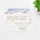 pastel blue agate - dank je korting visitekaartje (Bureau)