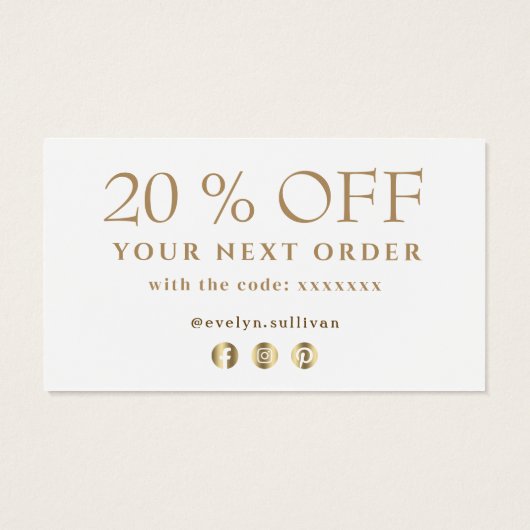 pastel blue agate - dank je korting visitekaartje (Achterkant)