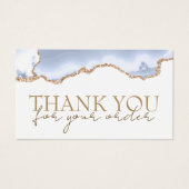 pastel blue agate - dank je korting visitekaartje (Voorkant)