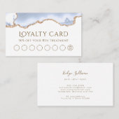 pastel blue agate - kaart visitekaartje (Voorkant / Achterkant)