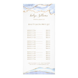 pastel blue agate price list rack - kaart